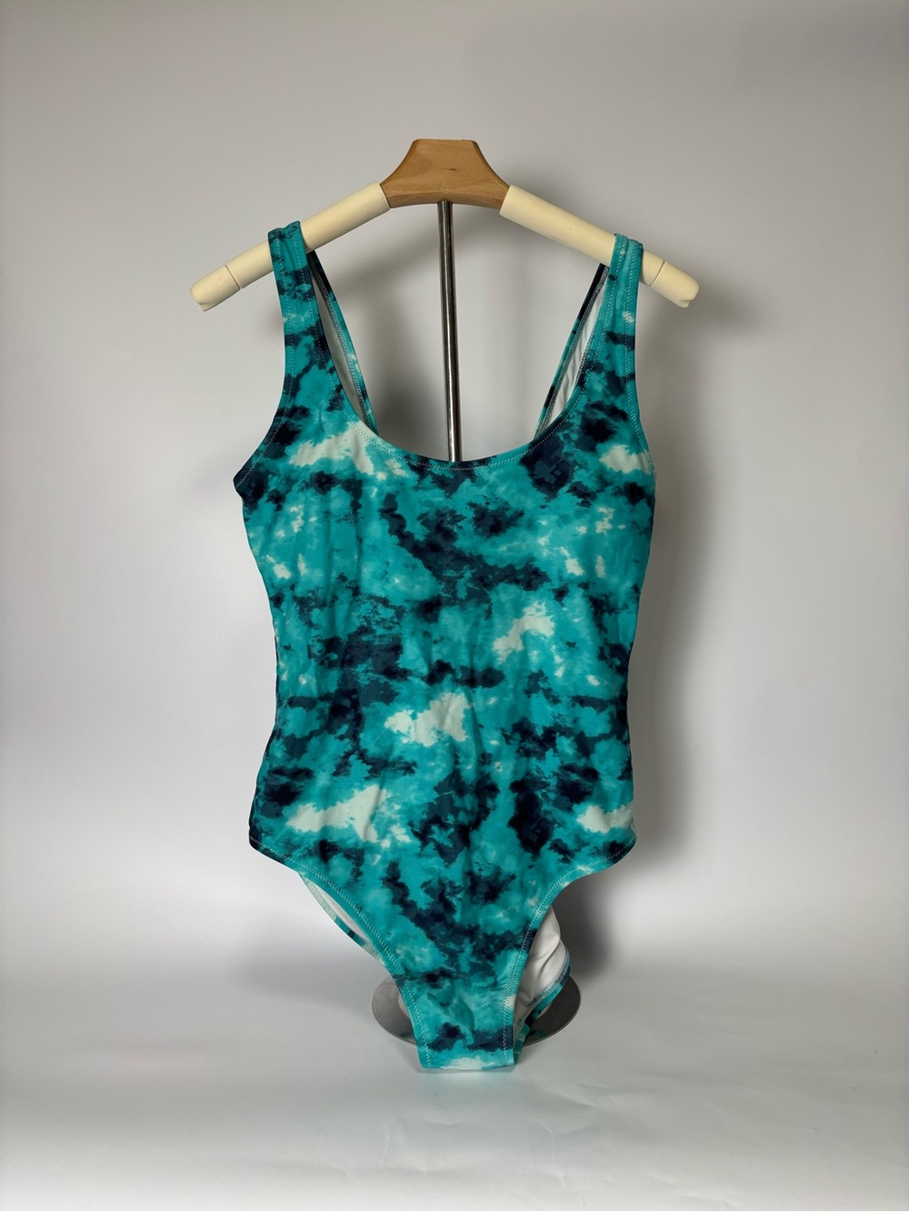 Turquoise Tie-Dye One-Piece Swimsuit
